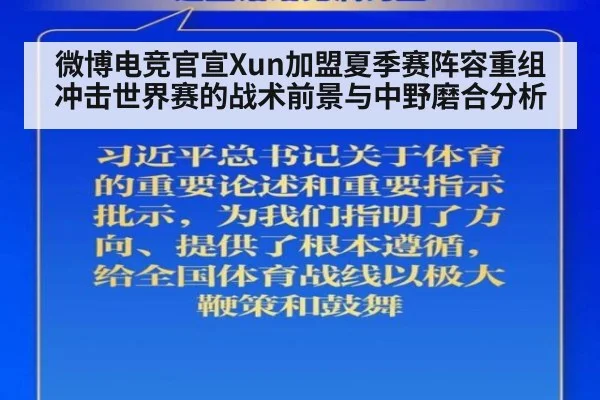 微博电竞官宣Xun加盟夏季赛阵容重组冲击世界赛的战术前景与中野磨合分析